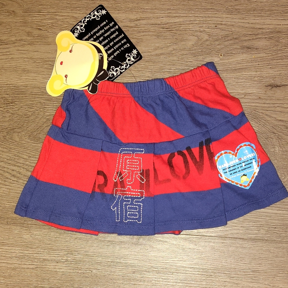 Harajuku Lovers Red and Blue Kids Skirt